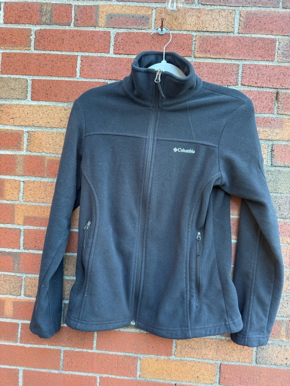 Columbia Black Full Zip Fleece Jacket Women’s Medium Classic Outdoor Coat